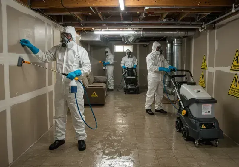 Basement Moisture Removal and Structural Drying process in Martin County, IN